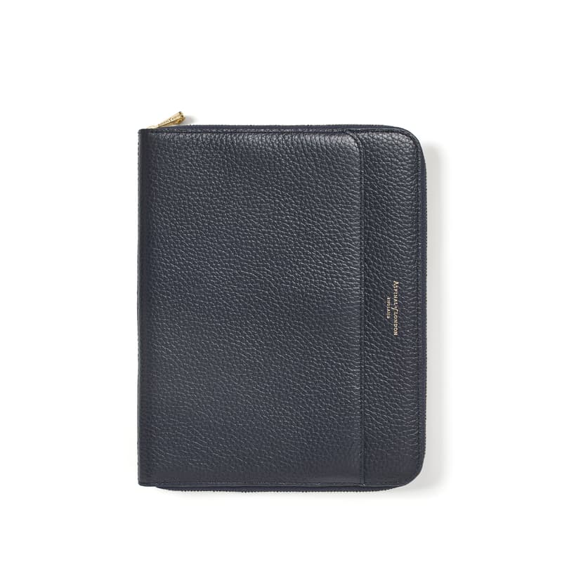 A5 Compact Organiser Padfolio in Navy Pebble