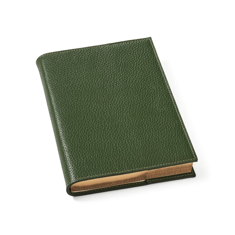 A5 Refillable Luxury Journal in Racing Green Pebble