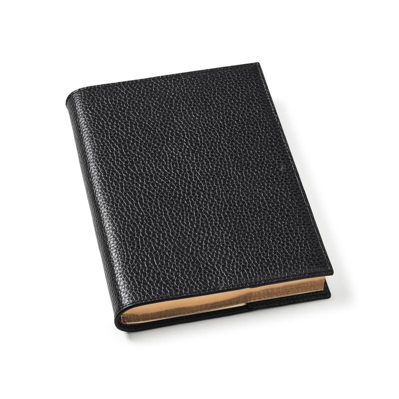 A5 Refillable Luxury Journal in Black Pebble