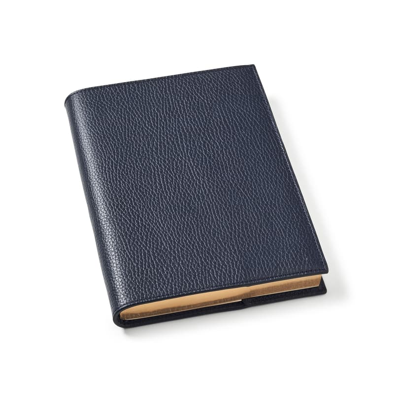 A5 Refillable Luxury Journal in Navy Pebble