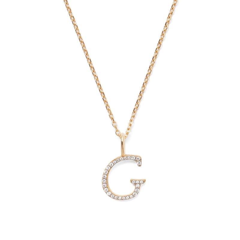 Diamond Initial Necklace in 14ct Gold - Letter G