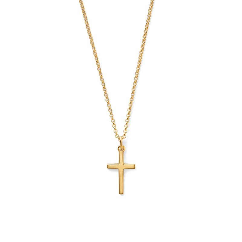 Cross Pendant Necklace in 18ct Gold Vermeil