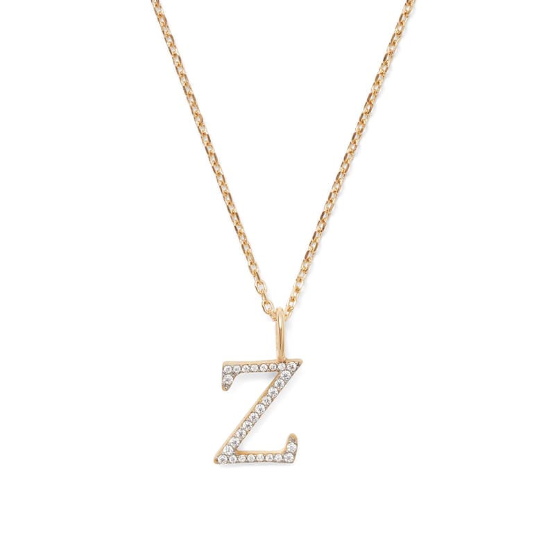 Diamond Initial Necklace in 14ct Gold - Letter Z