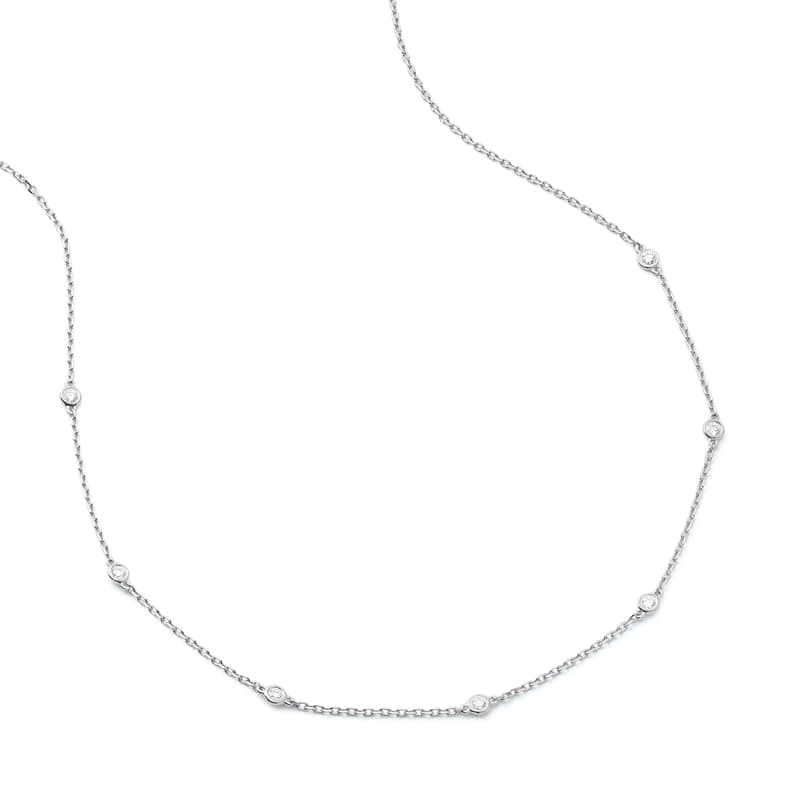 Celeste Diamond Necklace in 14ct White Gold