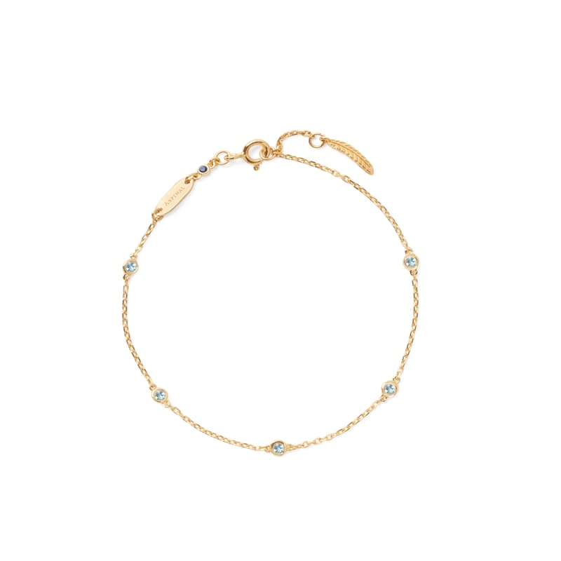 Celeste Swiss Blue Topaz Bracelet in 14ct Gold