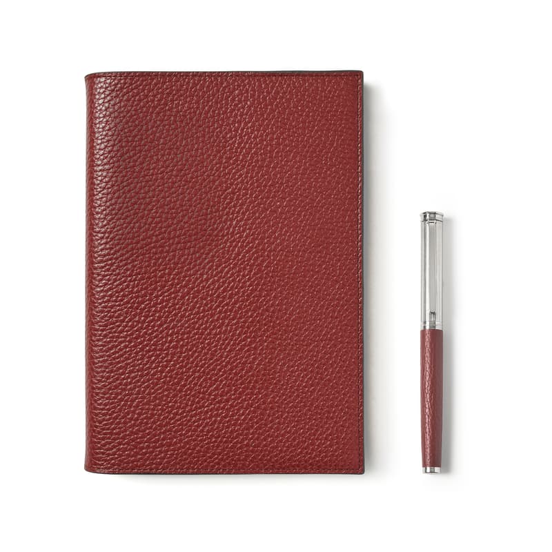 A5 Refillable Journal & Pen Set in Merlot Pebble