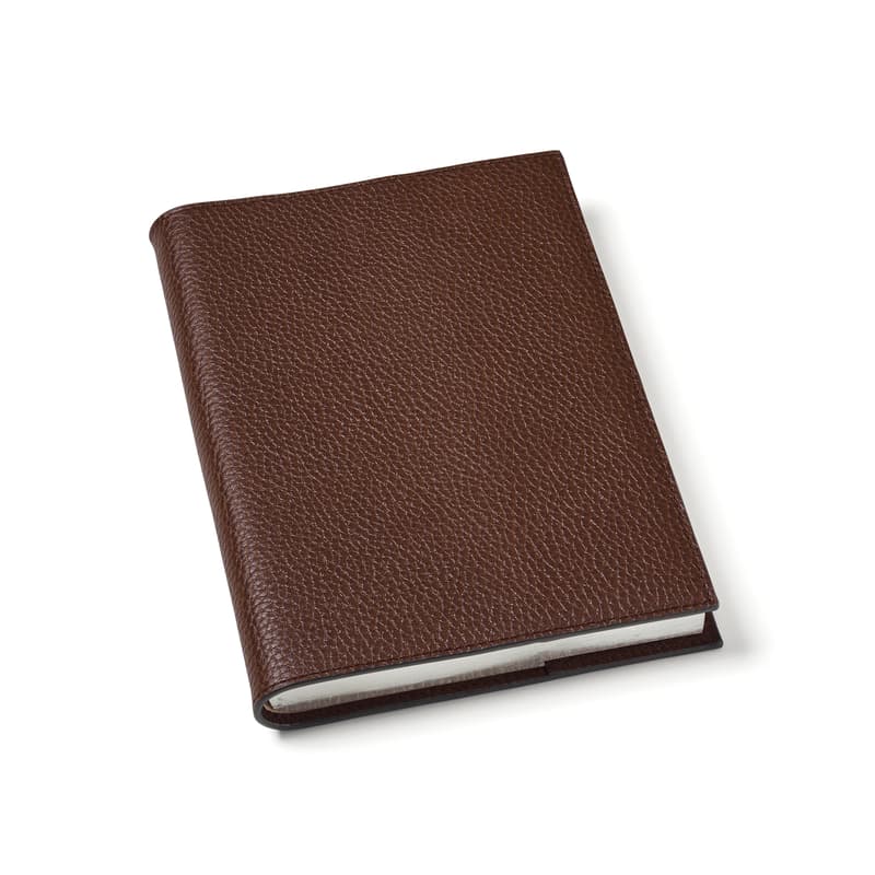 A5 Refillable Luxury Journal in Tobacco Pebble