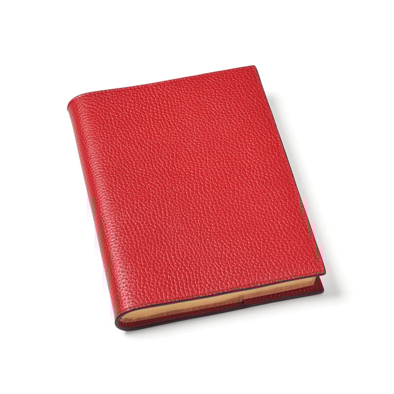 A5 Refillable Luxury Journal in Cardinal Red Pebble