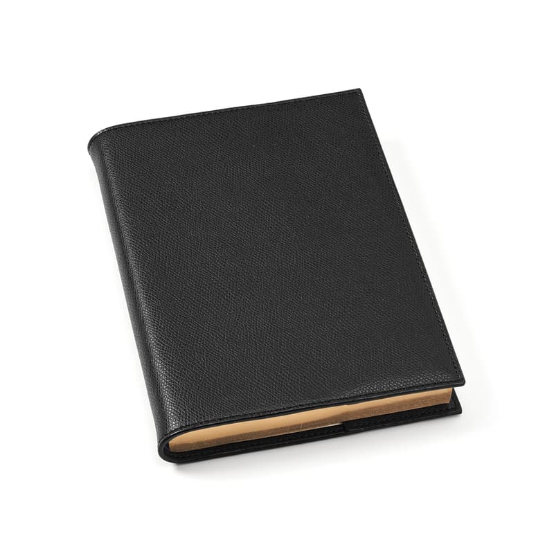 A5 Refillable Luxury Journal in Black Soft Saffiano