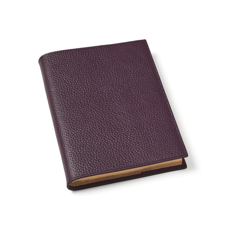 A5 Refillable Luxury Journal in Fig Pebble
