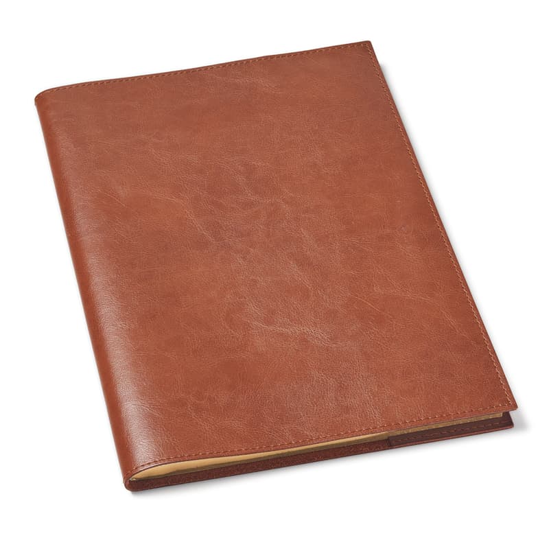 Rustic A4 Refillable Leather Journal in Smooth Antique Brown