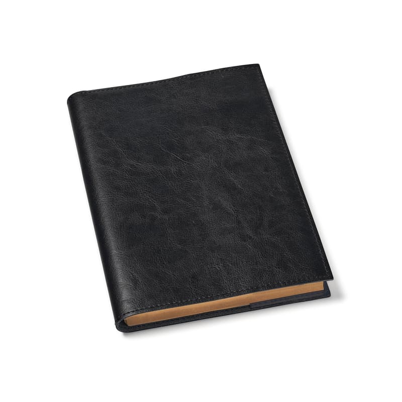 Rustic A5 Refillable Leather Journal in Smooth Black