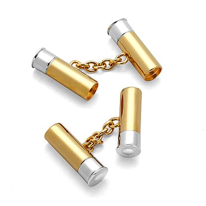 Sterling Silver & Gold Plated Double Cartridge Cufflinks