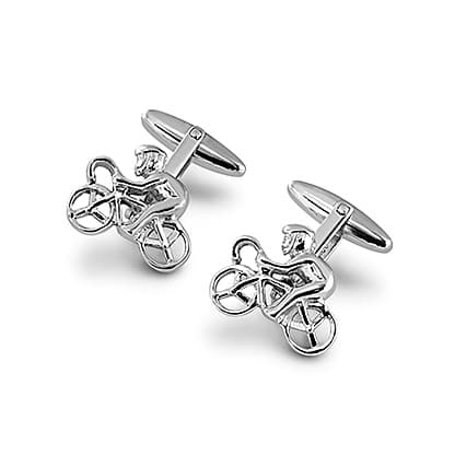 Sterling Silver Cyclist Cufflinks