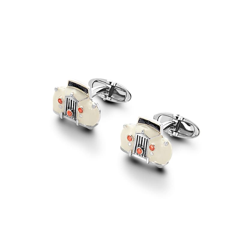 Sterling Silver & Enamel Rolls Royce Cufflinks